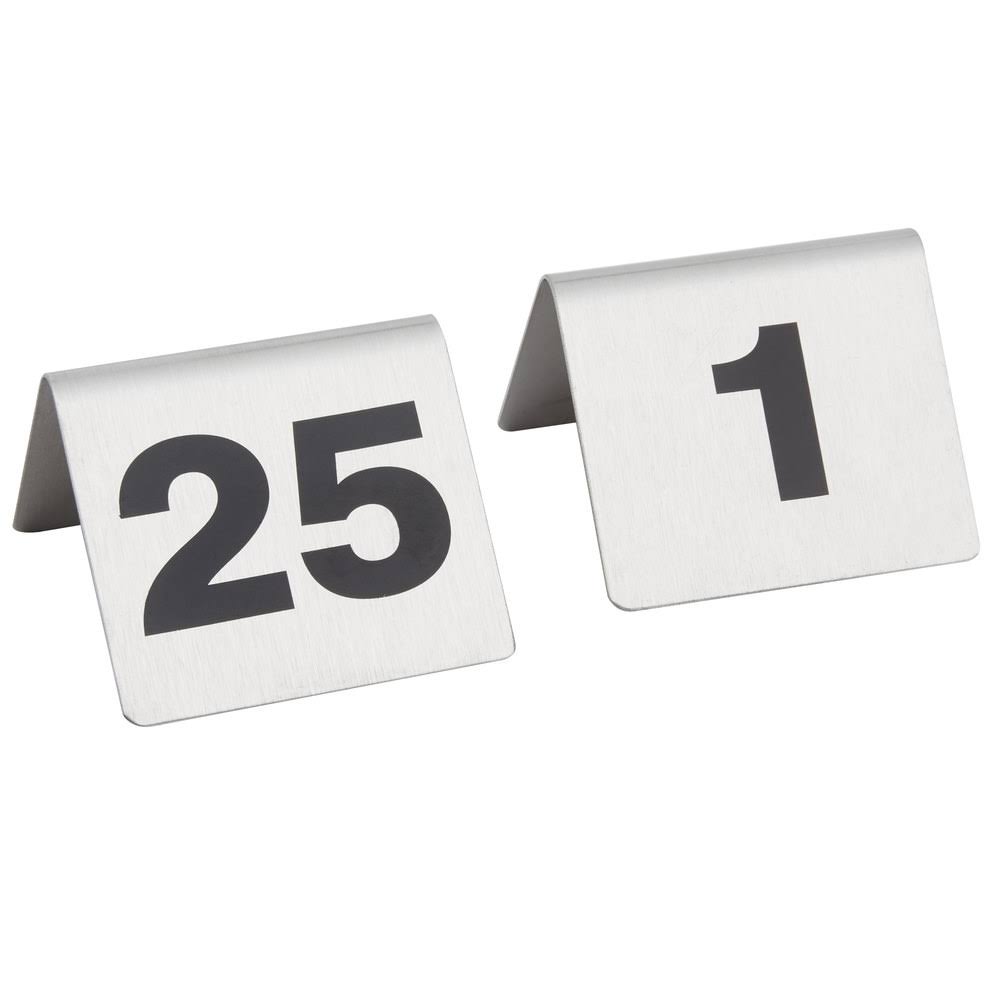 Stainless Steel Number Tents 1-25 S326720