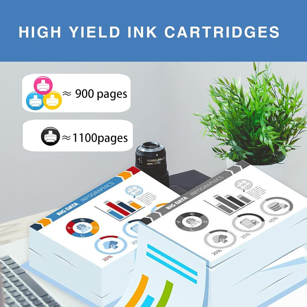 Remanufactured Ink Cartridge 4 Pack Black Cyan Magenta Yellow L255431