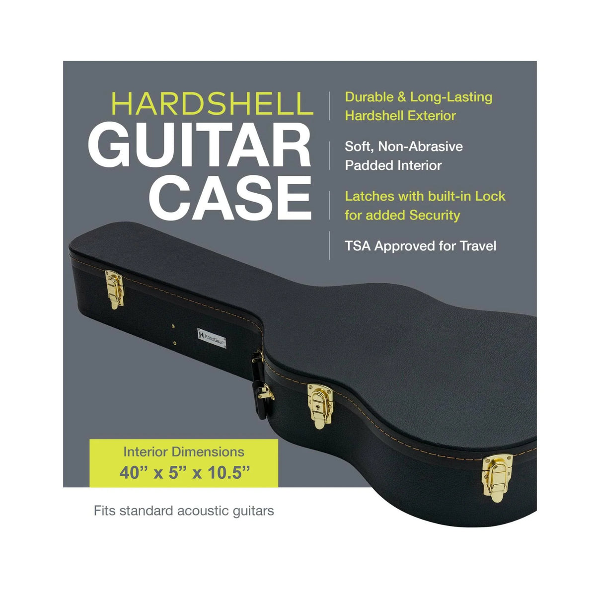 40-Inch Hard Shell Acoustic Concert Guitar Case R85168