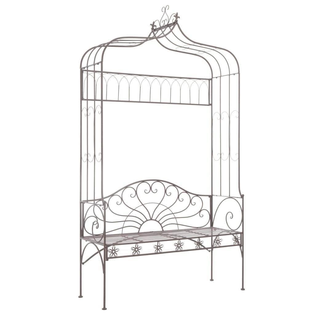 Antique Brown Iron Garden Bench R380