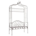 Antique Brown Iron Garden Bench R380