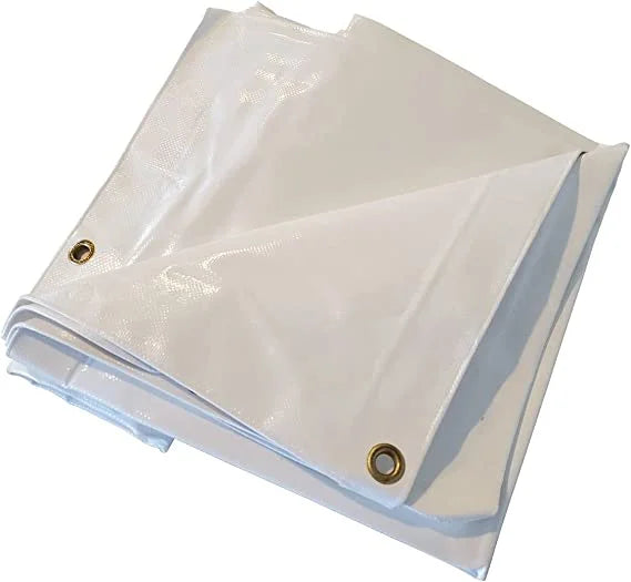 White Vinyl Tarp 13oz 9'x12' W17262
