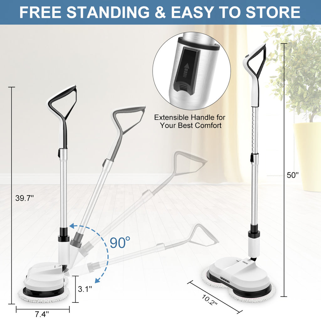 Cordless Electric Spin Mop with 300ml Water Tank and LED Headlight P674