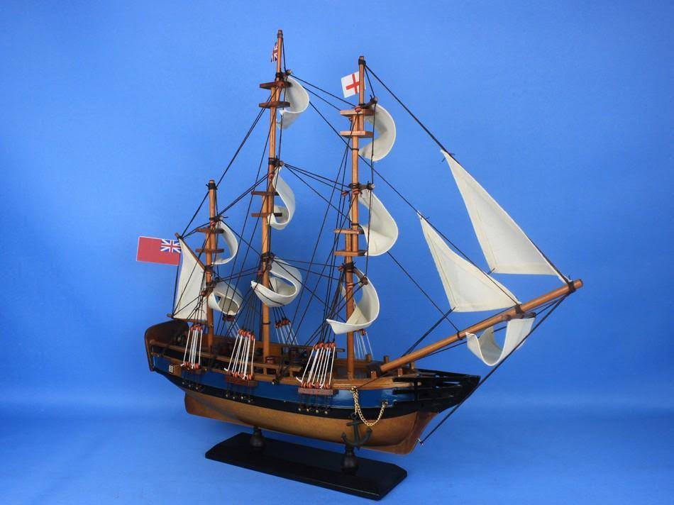 Wooden HMS Bounty Tall Model Ship E922728