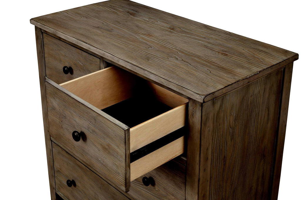 Natural Gray Wood 4 Drawer Accent Chest F850855