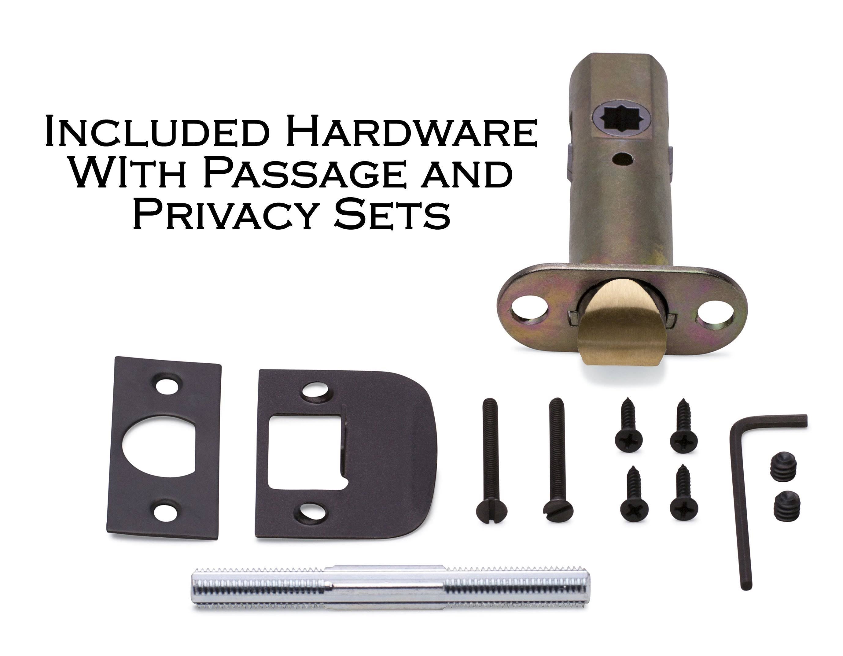 Satin Nickel Privacy Door Knobset with Crystal R82127