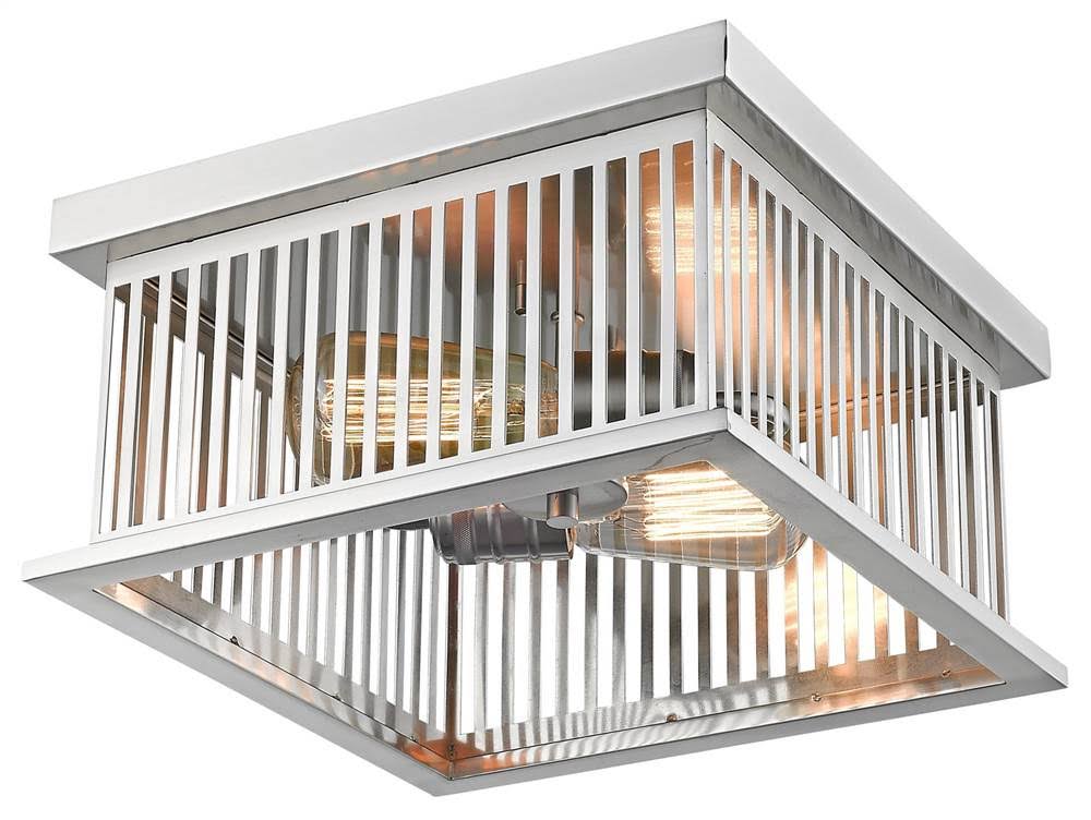 Brushed Nickel 2 Light Flush Mount N621284