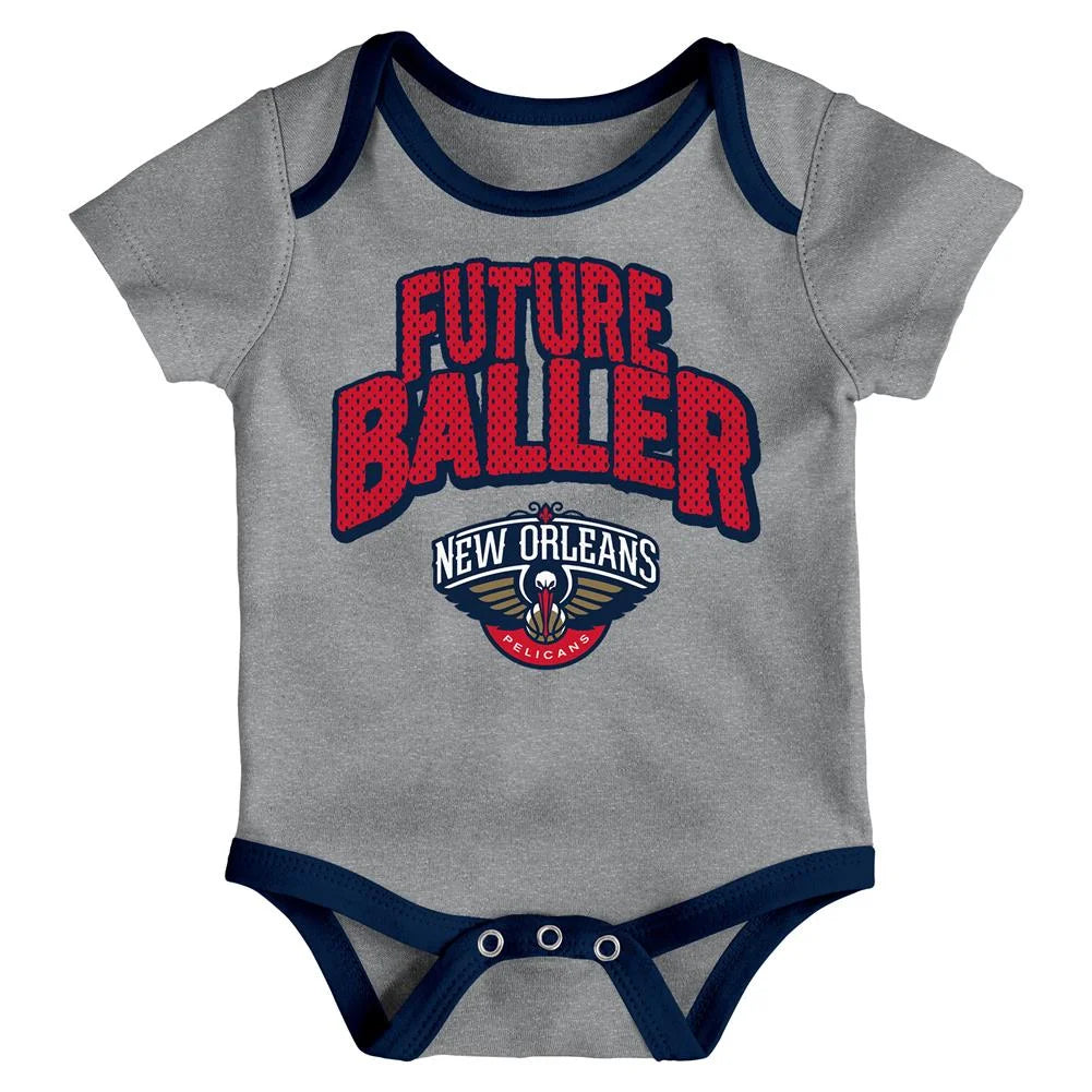 New Orleans Pelicans Infant Creeper Set 3 Pack T7949