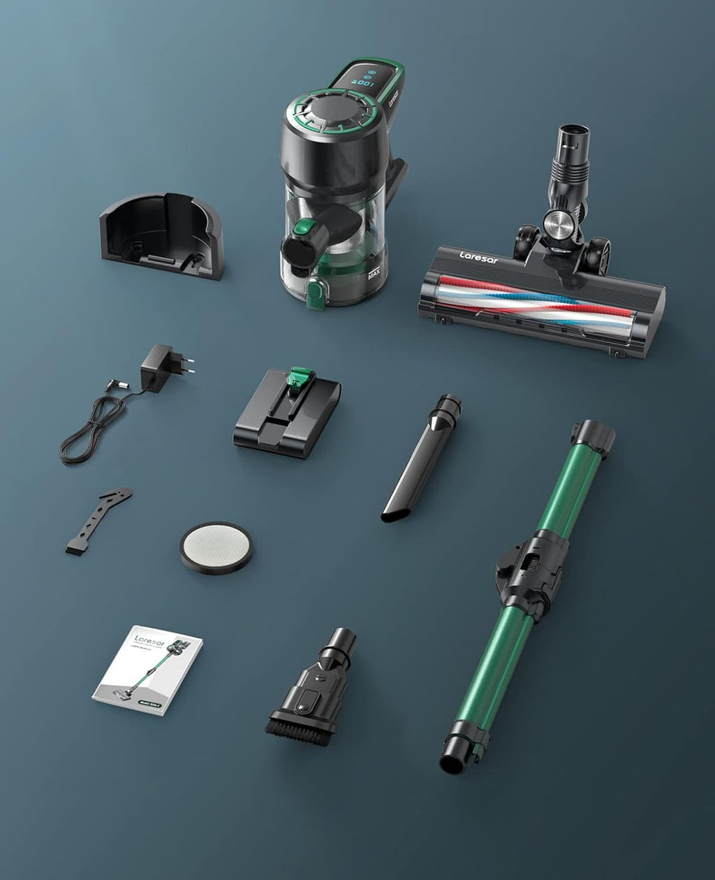 Cordless Stick Vacuum Cleaner with Foldable Tube, Detachable Battery C9480