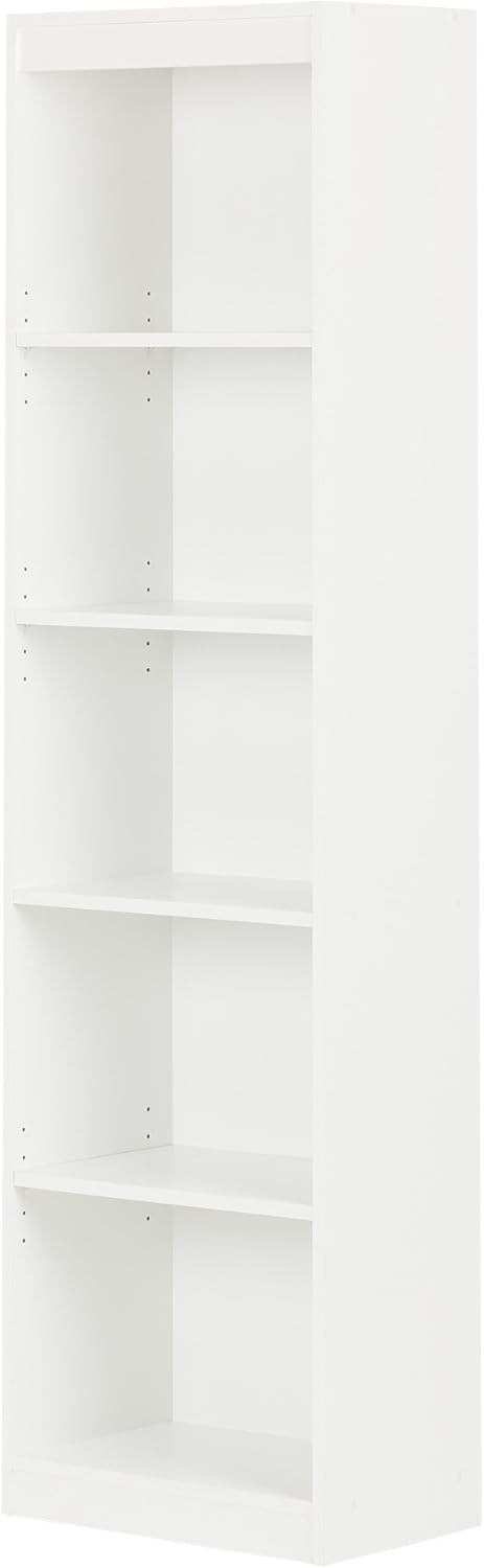 Pure Black 5-Shelf Narrow Bookcase A5156