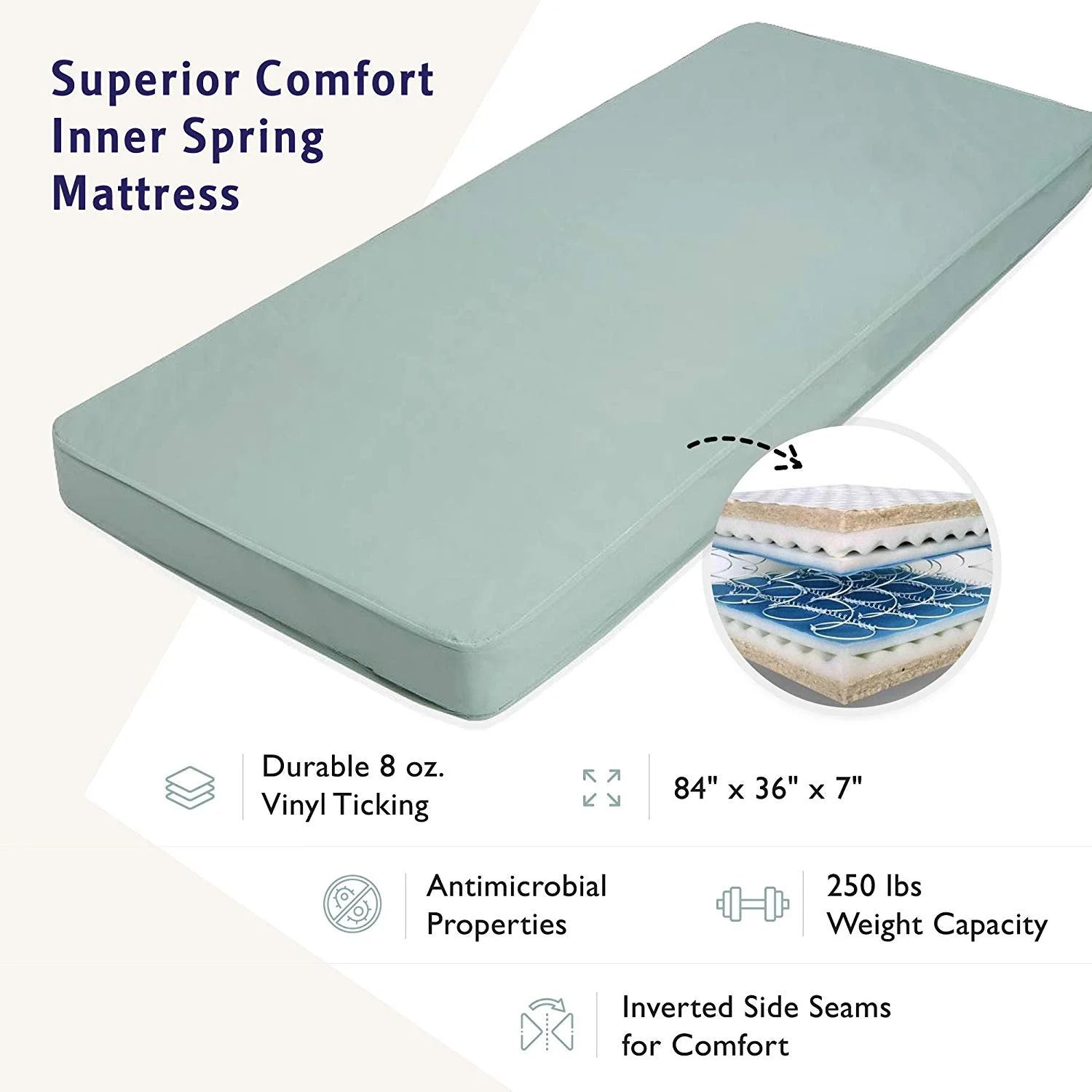 Full Electric Hospital Bed with Full Rails and Spring Mattress D185
