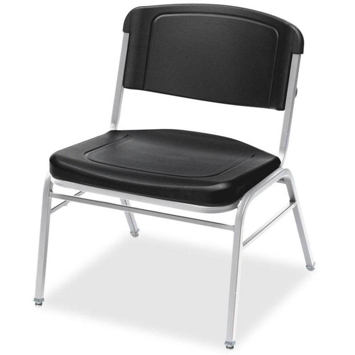 Black/Silver Stack Chair, 4/Carton N9010