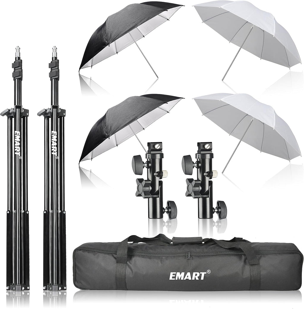 Photo Studio Flash Umbrella Kit with Shoemount E-Type Brackets T4680