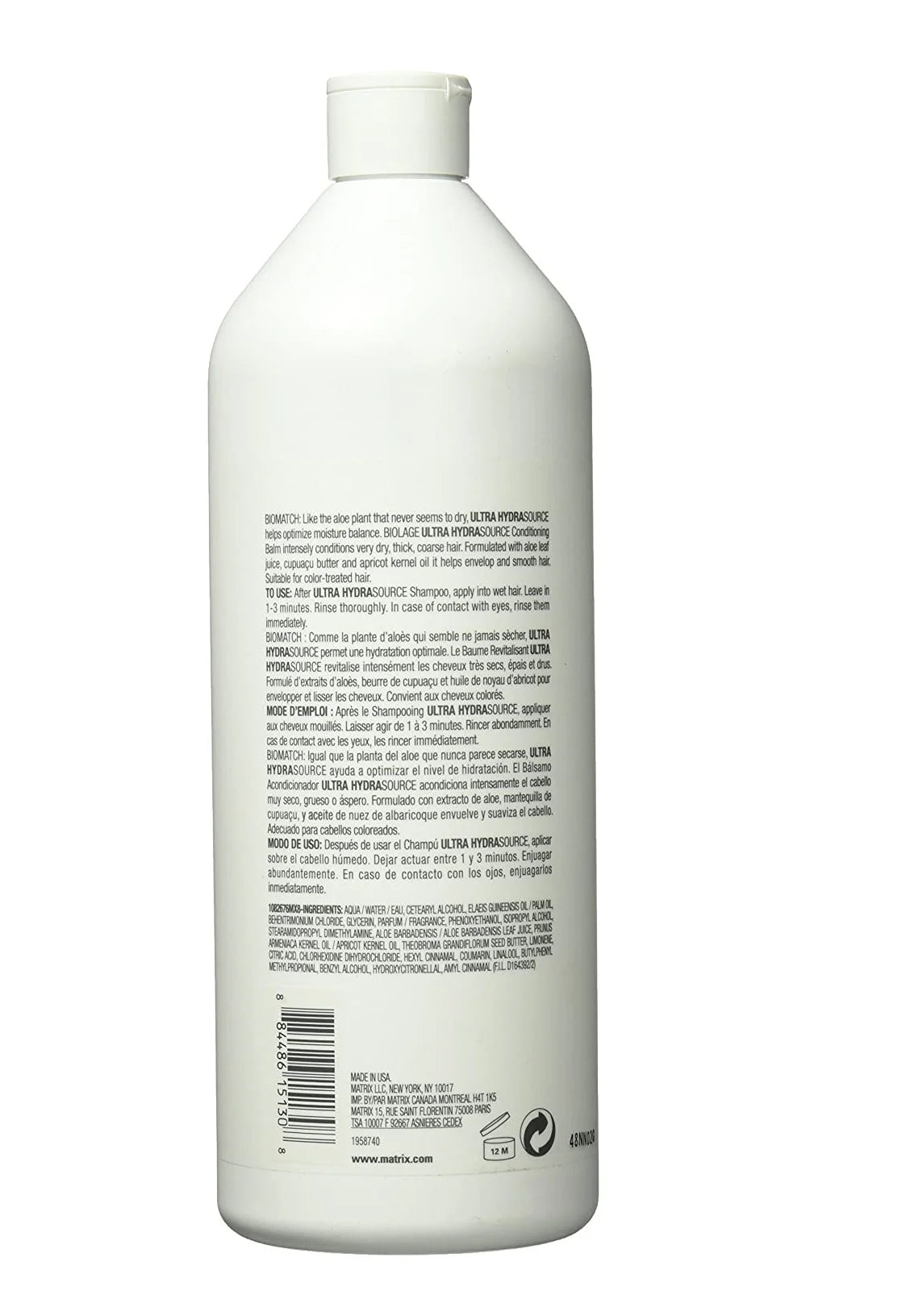 Ultra HydraSource Shampoo & Conditioner Liter Q1876