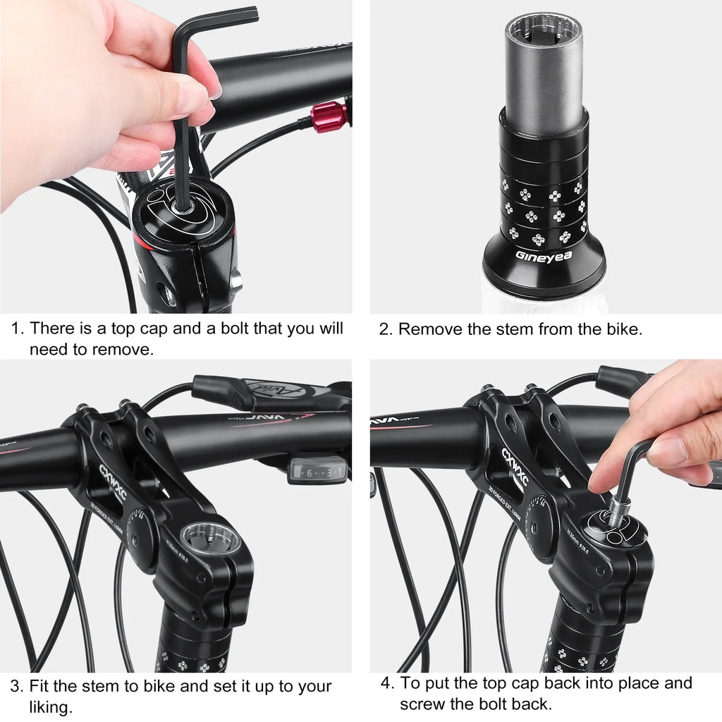 Adjustable 31.8mm Aluminium Alloy MTB Handlebar Stem R894329