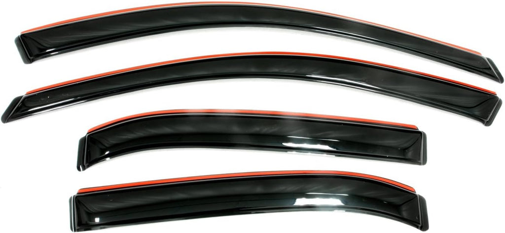 4-Piece Dark Smoke Side Window Deflector R678