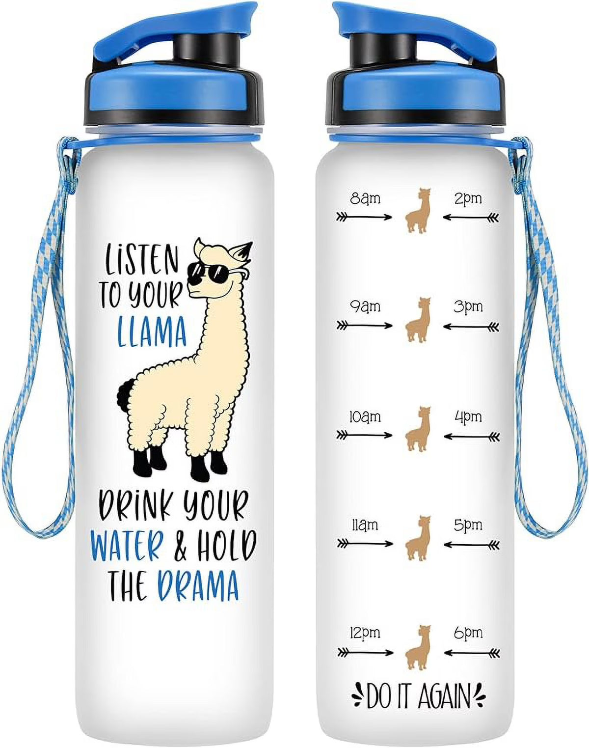 32oz Motivational Tracking Water Bottle with Times to Drink N634133