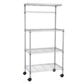 4 Layer Adjustable Kitchen Bakers Rack Shelf Storage Cart O8440