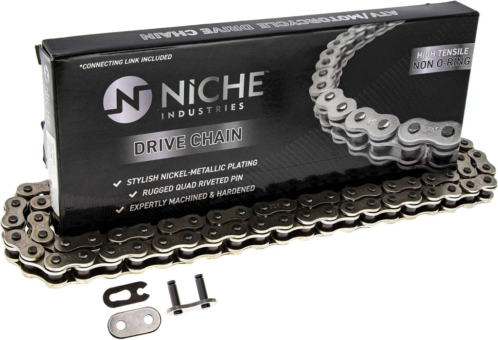 Drive Sprocket Chain Combo Front 13 Rear 48 Tooth 520NZ Standard 112 Links Pack of 2 Z89635