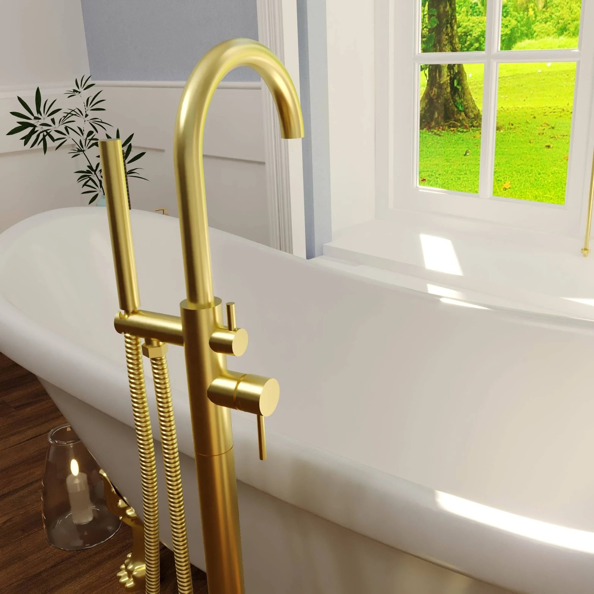 Matte Black Freestanding Tub Filler I50067