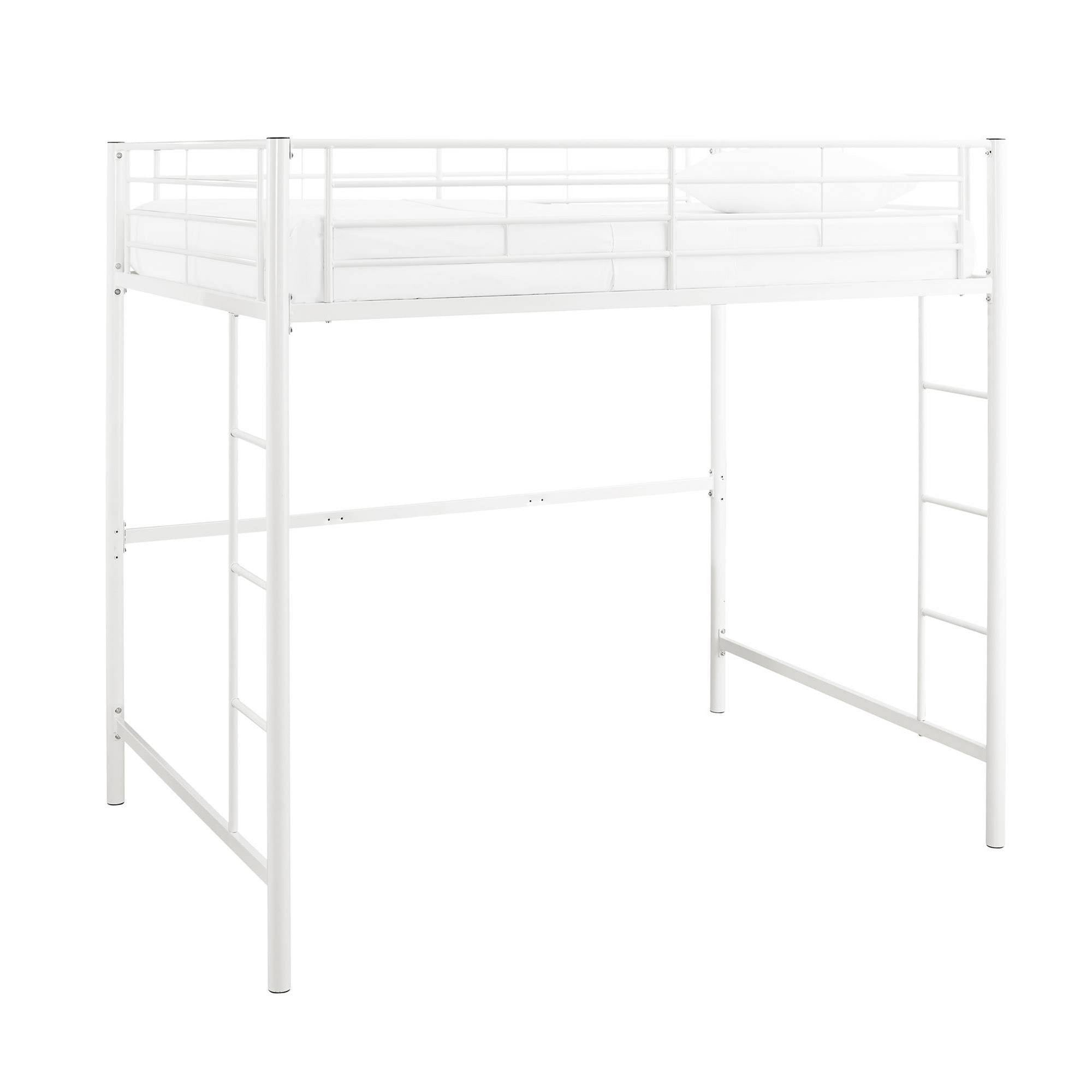 White Metal Loft Bed H3057
