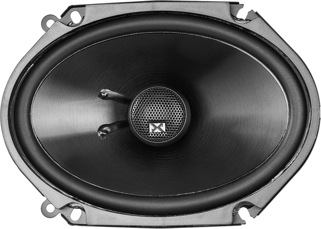 Set of 2 6 x 8 inch 80 watt RMS 2-Way Coaxial Car Speakers with Silk Dome Tweeters W688