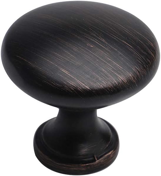 Oval Mushroom Knob 36mm 10 Pack Brushed Satin Nickel J60007