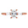14K Rose Gold Three-Stone Diamond Engagement Ring E19213