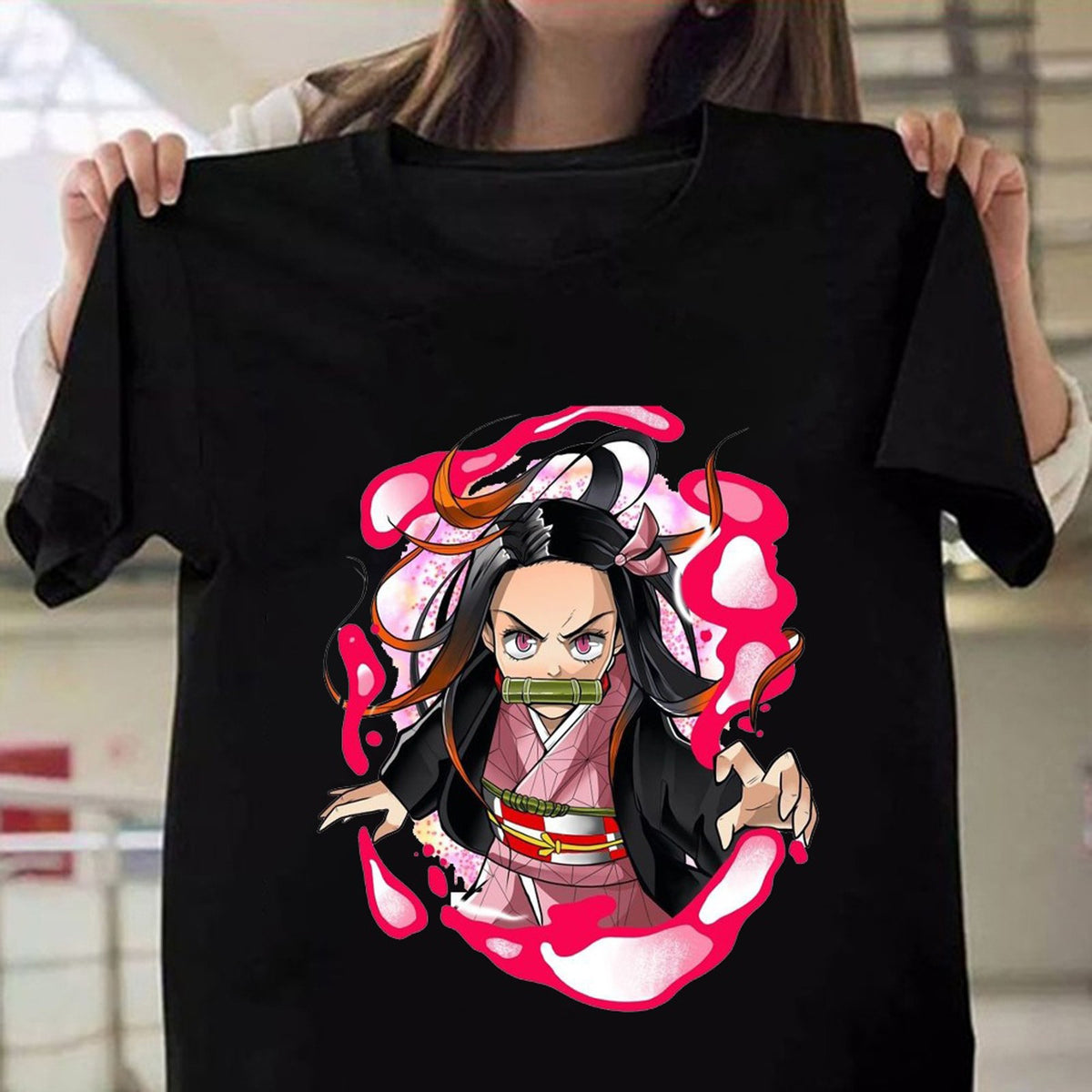 Black XXL Printed Short Sleeve T-Shirt W4002
