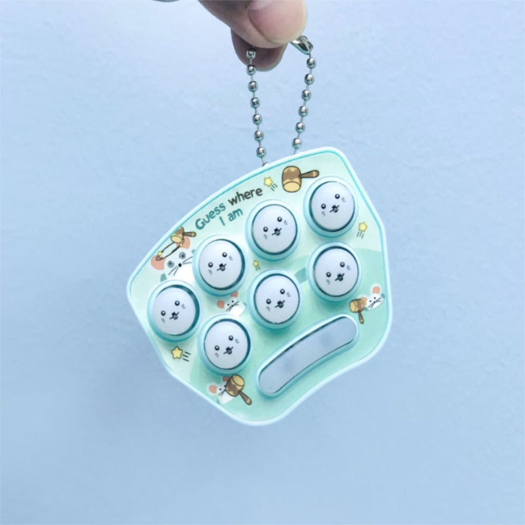 Mini Whack:A:Mole Game Keychain LED Electronic Memory Games J11028