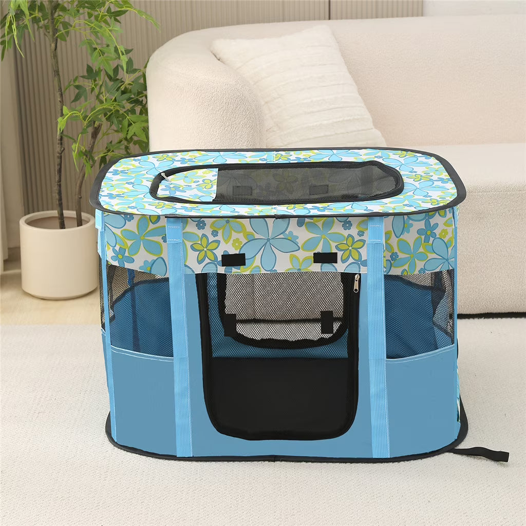 Portable Foldable Dog Playpen with Carrying Case I28205