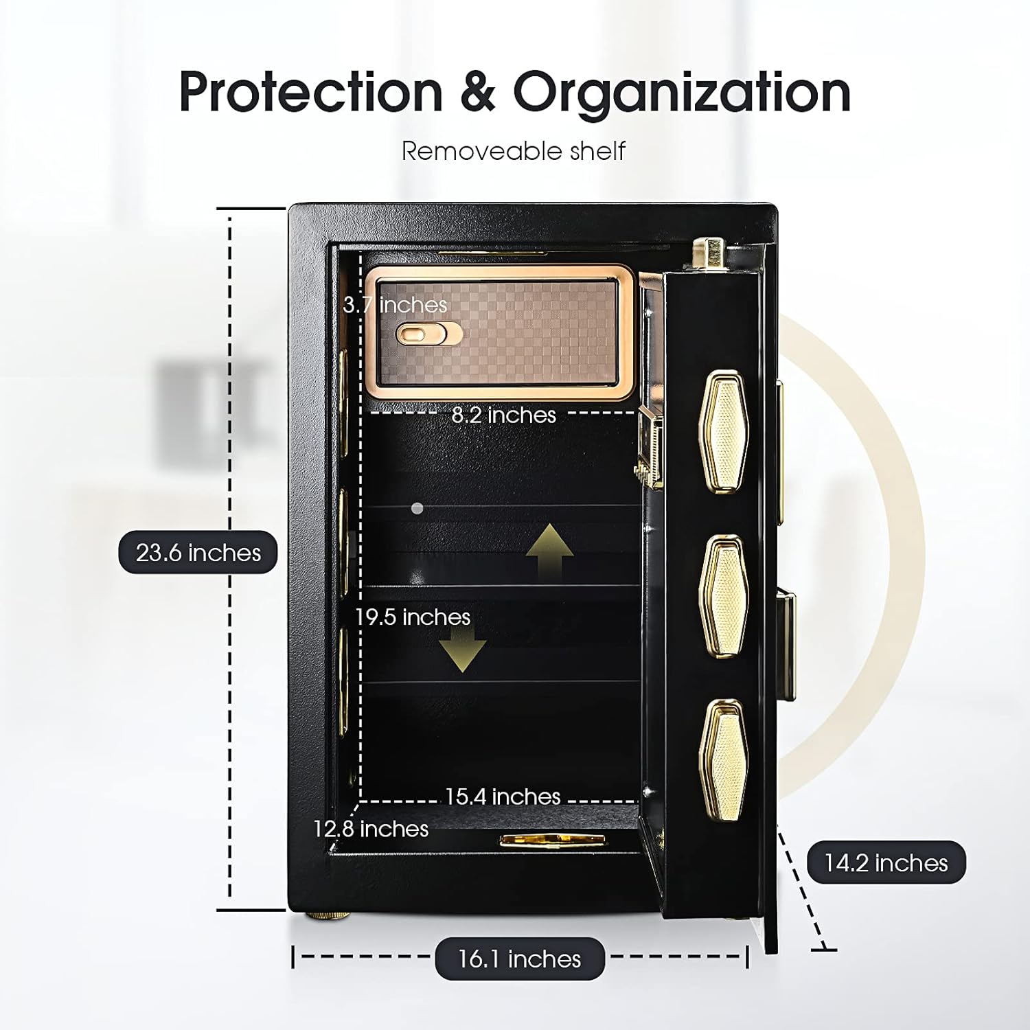 2.2 Cubic Feet Cabinet Safe Box with Digital Keypad and Key Lock M962