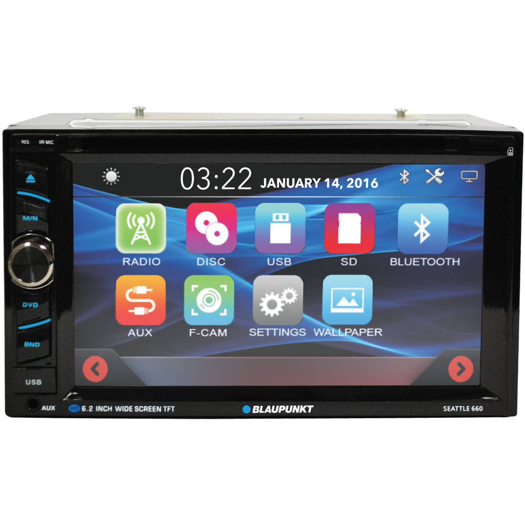 6.2" Double-DIN Touch Screen Receiver with Bluetooth E828311