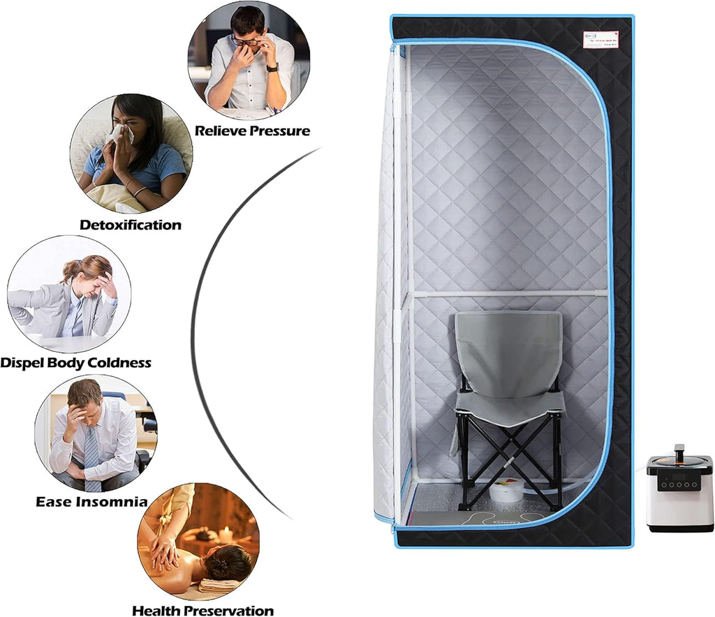 Portable Home Steam Sauna Tent with 1,000 Watt Steam Generator and 60 Minute Timer X362