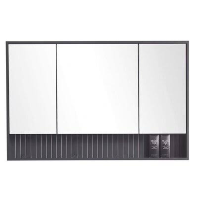 Rock Gray Surface Mount Framed Medicine Cabinet U49766