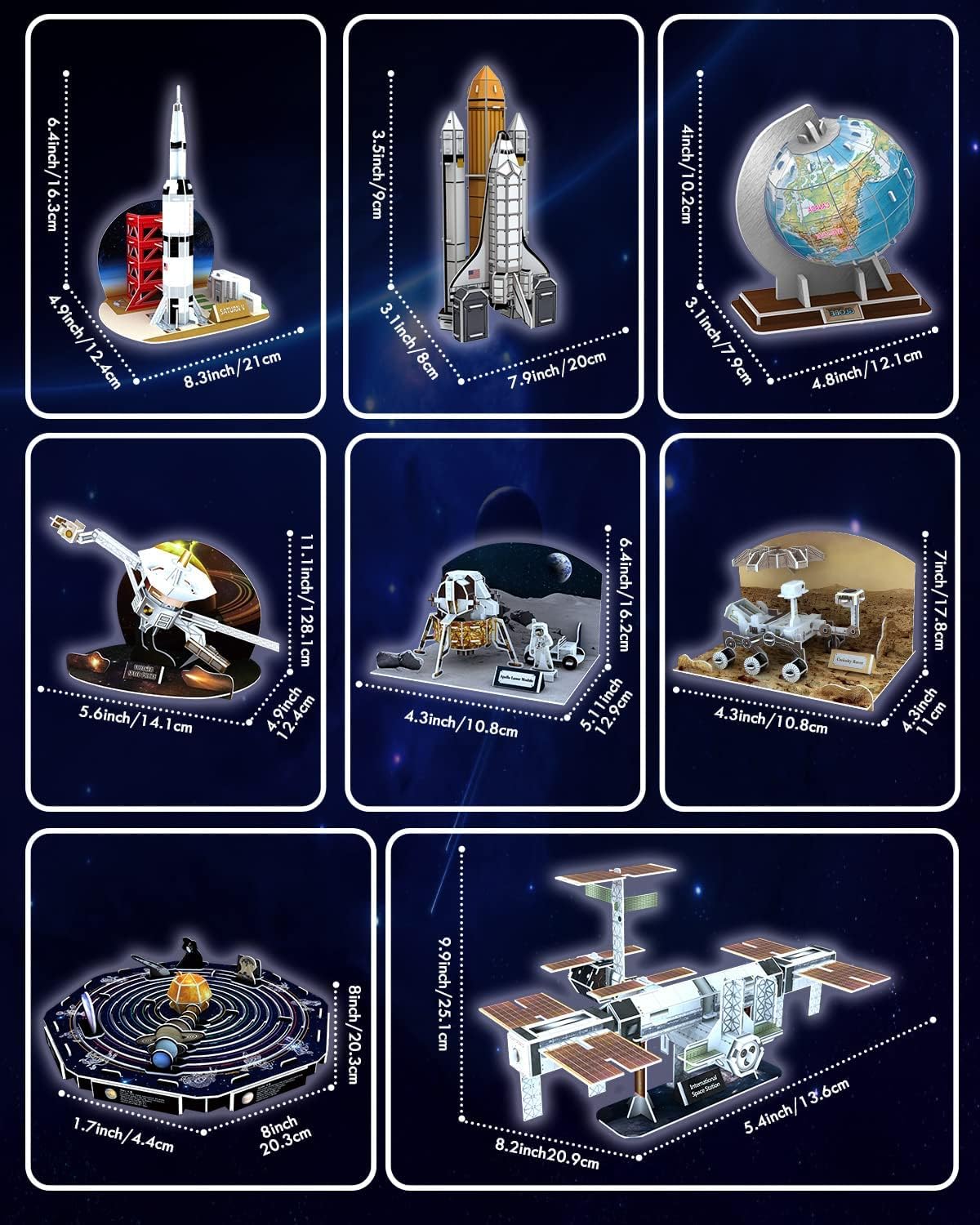 3D Puzzles Outer Space Toys 377 Pcs STEM Toys Y469