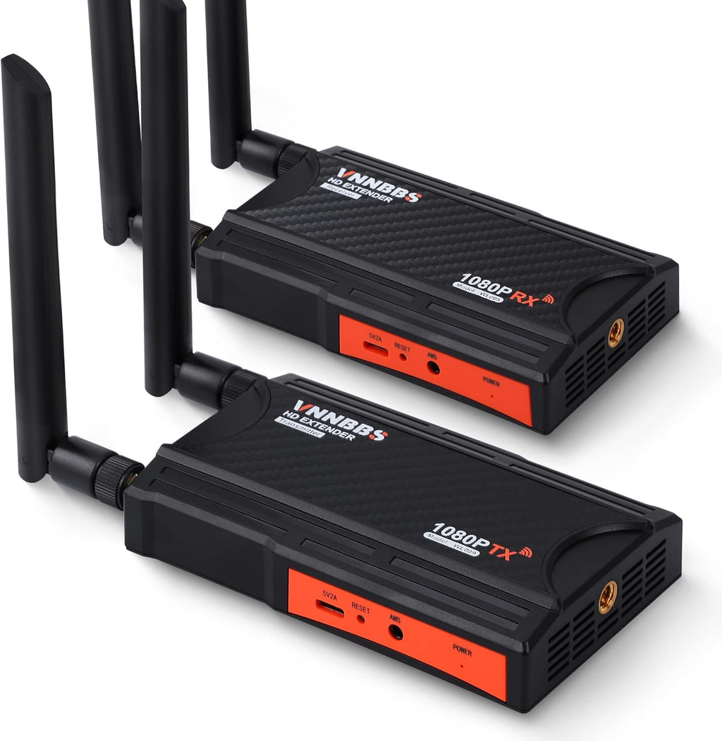 Wireless HDMI Extender Kit, 1080P Full HD 200m 5.8GHz Transmitter and Receiver with HDMI Loop-Out and IR Remote Control U65211
