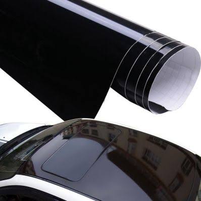 Shiny Black Car Wrap Vynil Film 152cm x 200cm O423946