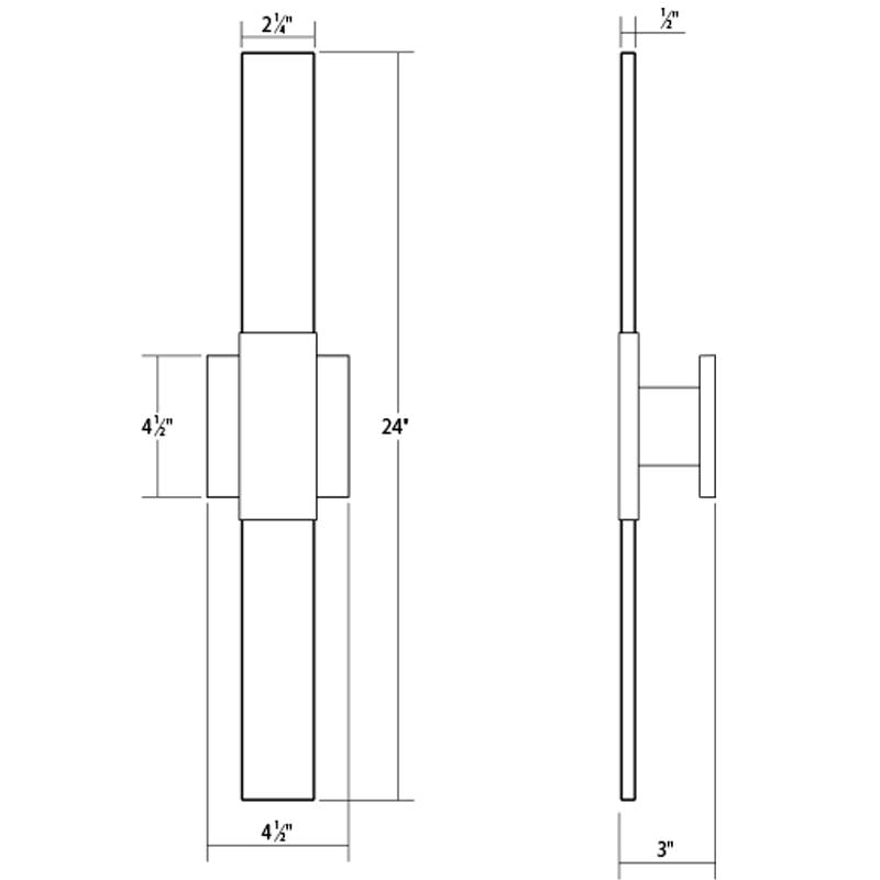 Polished Chrome LED Double Sconce D445252