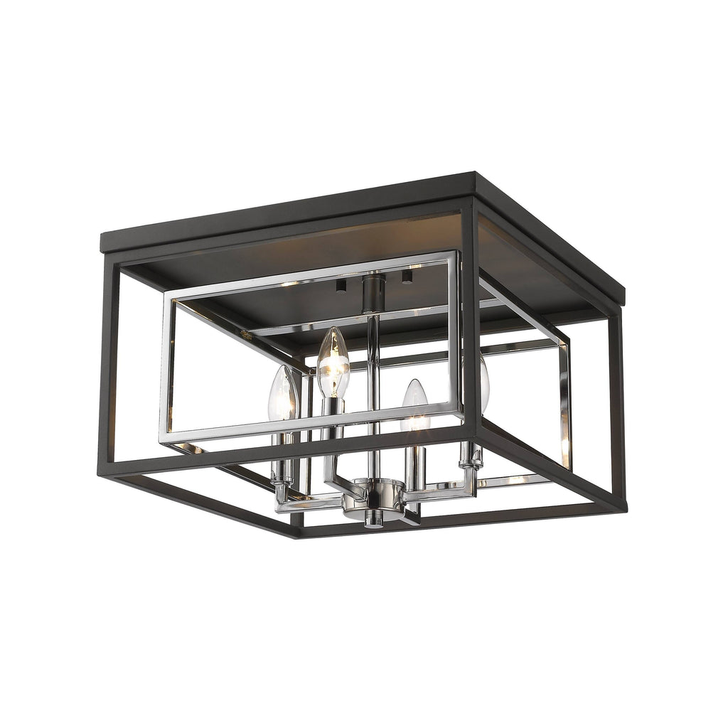 Brown 4-Light Flush Mount Fixture B52130