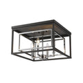 Brown 4-Light Flush Mount Fixture B52130