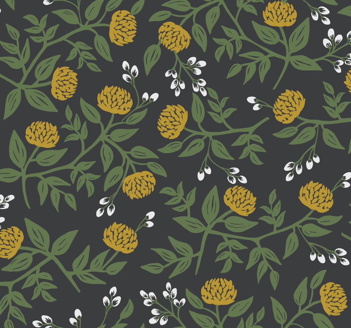 Black & Gold Peonies Wallpaper Z374016