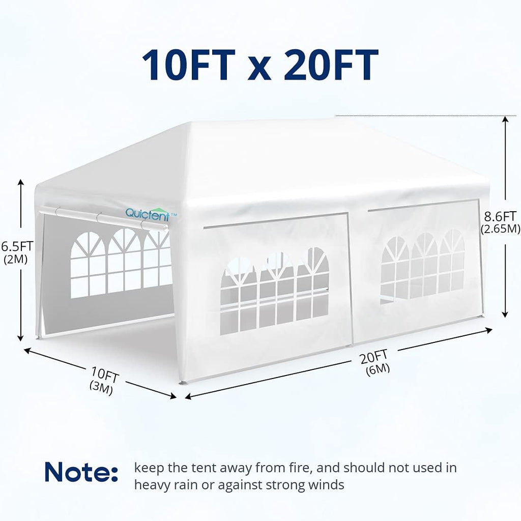 10x20 Outdoor Canopy Tent with 6 Removable Walls L967