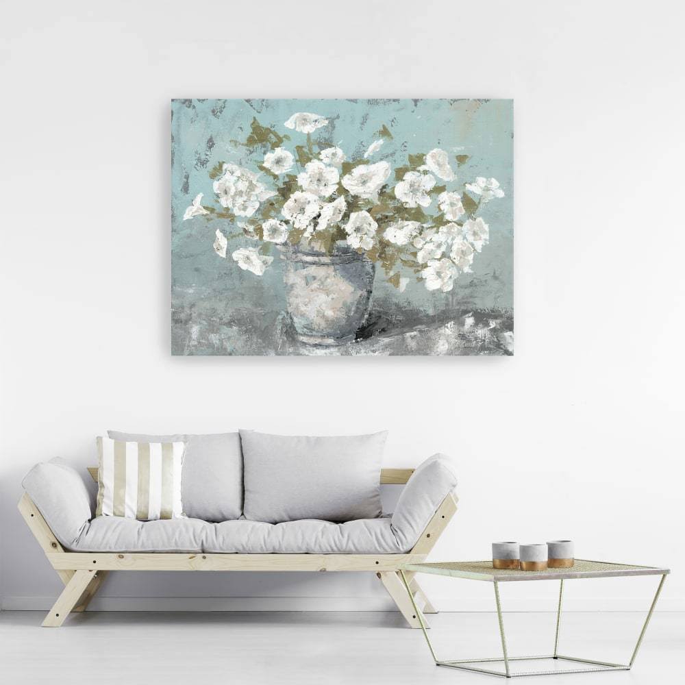 White 40x22 x 30x22 Canvas Giclee Still Life T245