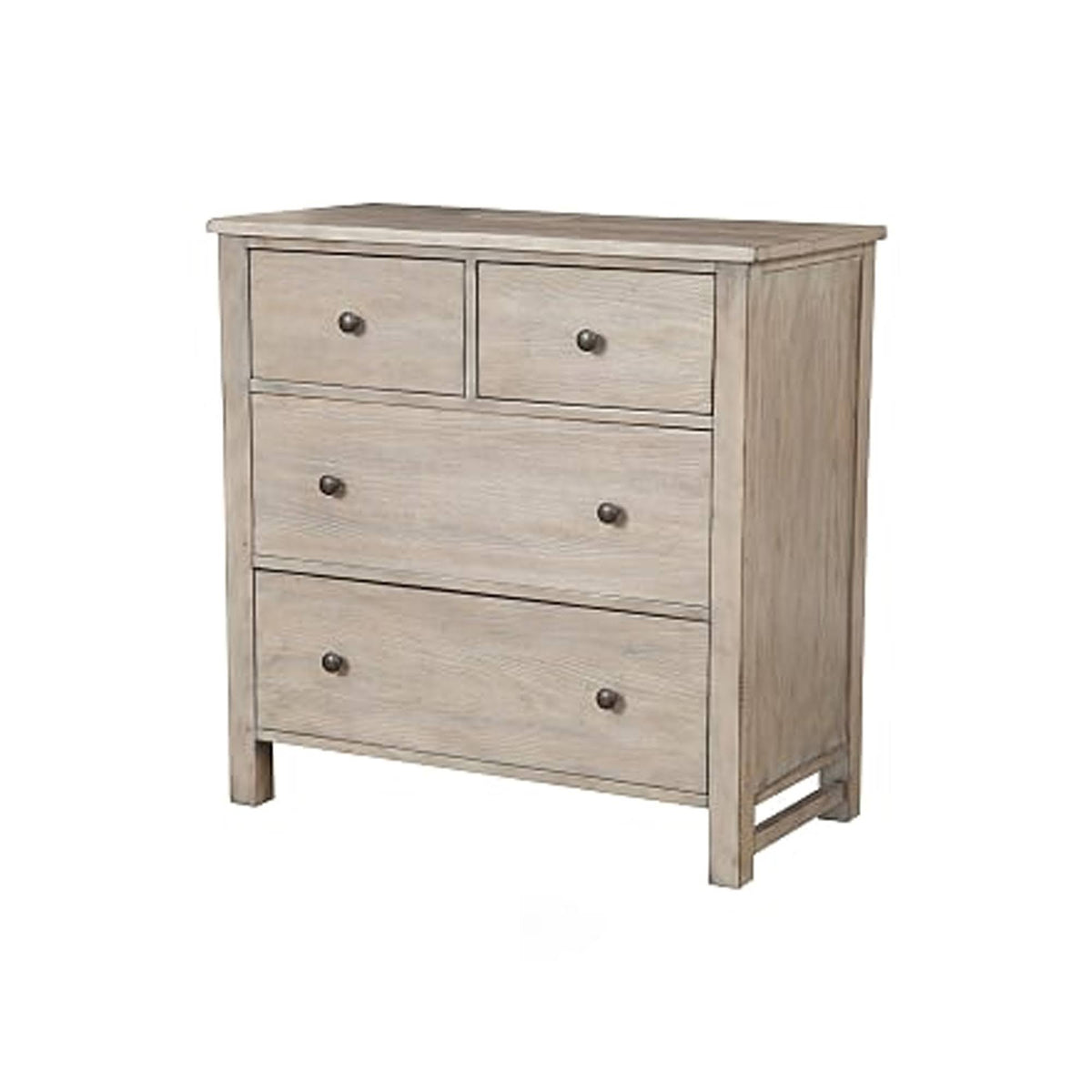 Natural Gray Wood 4 Drawer Accent Chest F850855