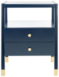 Navy Gold 2 Drawer Accent Table R89529