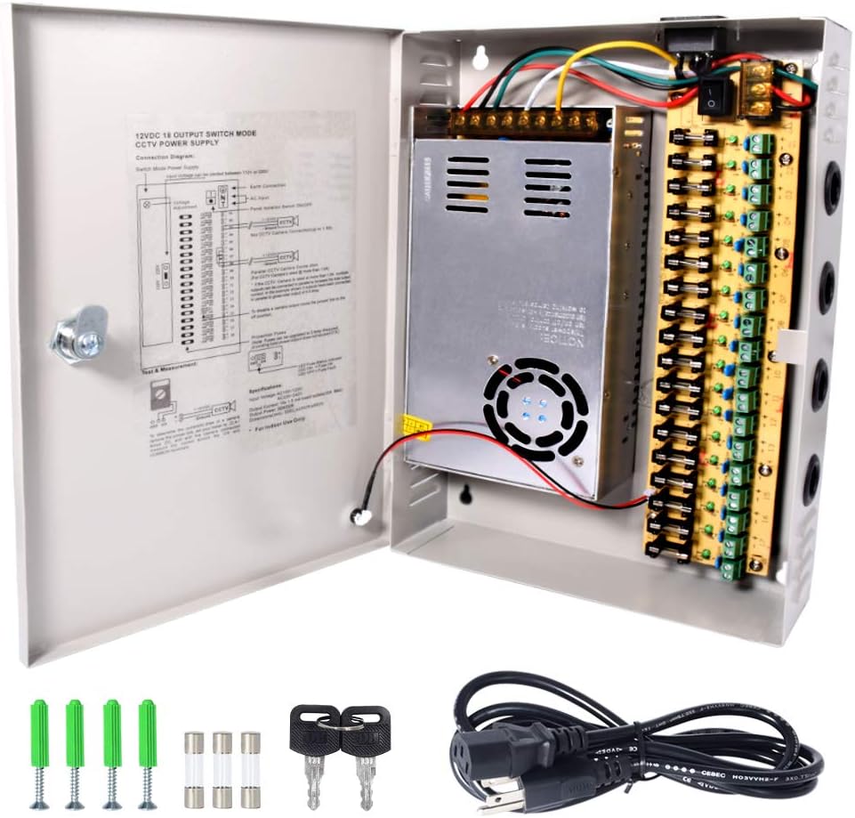 12V5A 4CH CCTV Power Supply Pack of 2 H641