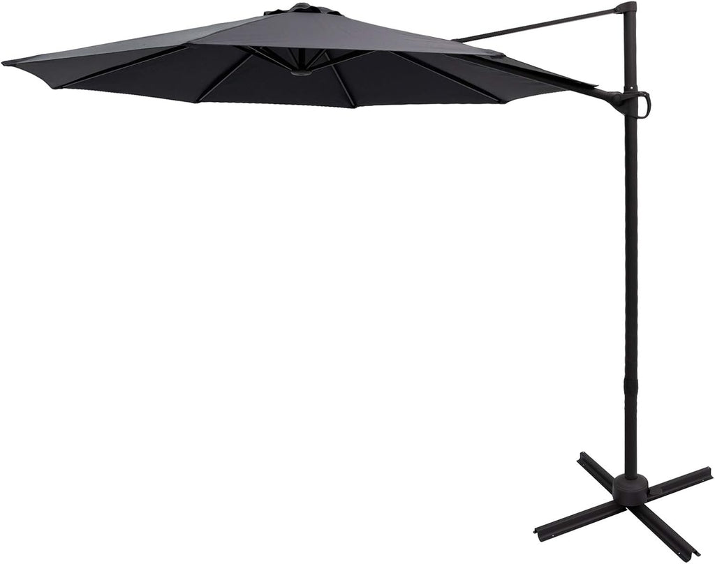 10 ft Cantilever Offset Outdoor Patio Umbrella with Base Stand I6881