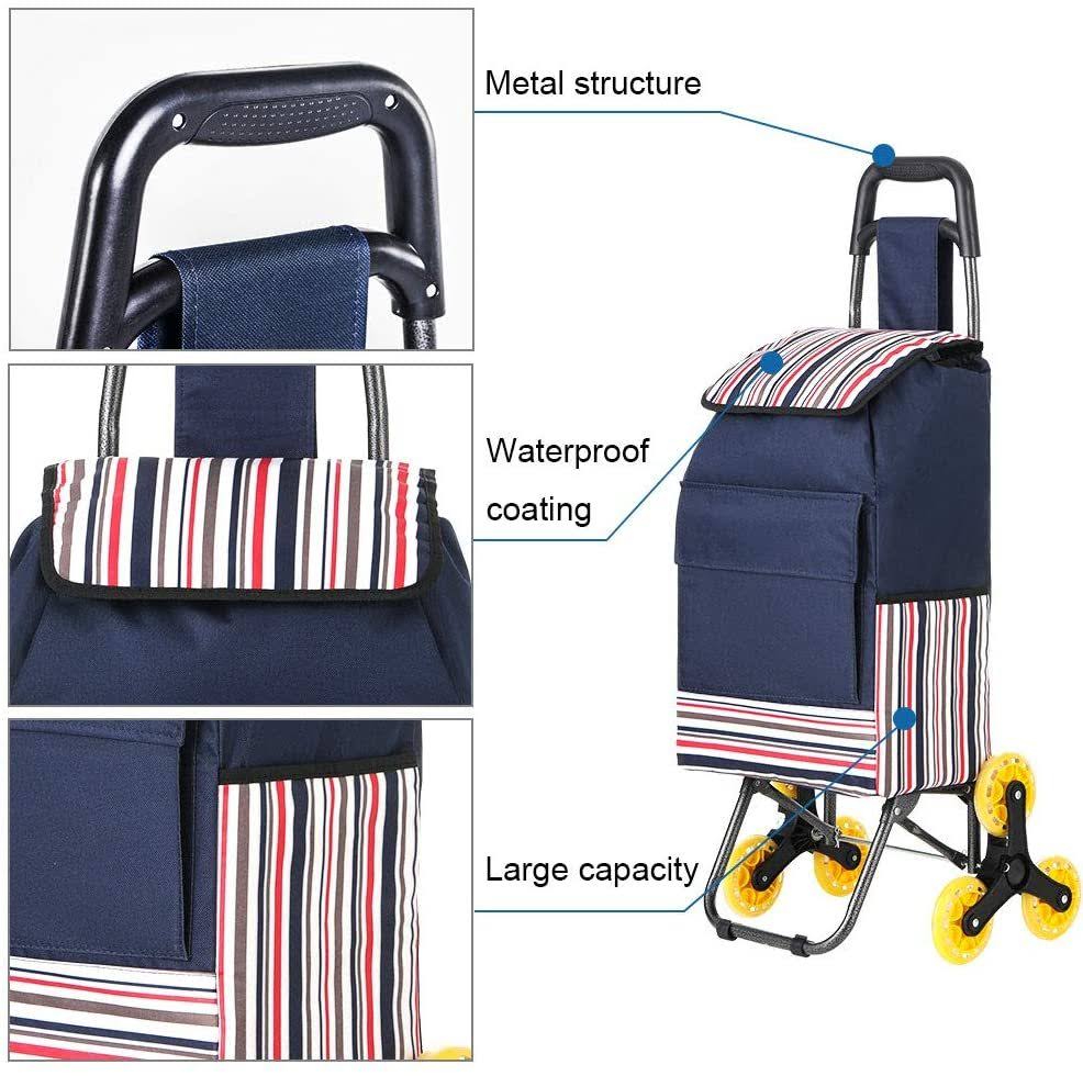 Folding Shopping Cart with Stair Climbing Cart D4092