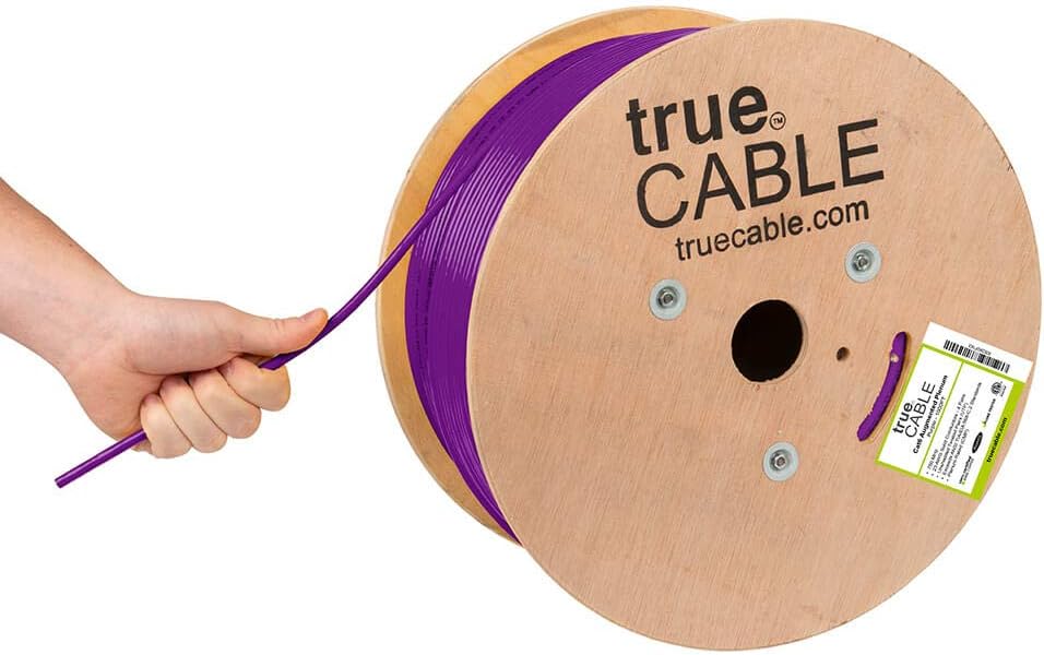 1000ft Blue 23AWG 4 Pair Solid Bare Copper Bulk Ethernet Cable H74900